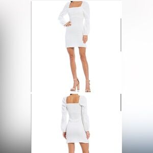 Never worn no tags - Gianni Bini Tally Smocked Linen Long Sleeve Dress - M